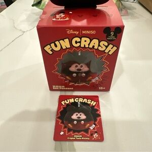 Miniso Mickey Fun Crash Plush Pendant Box - Original Taste Mickey New In Box